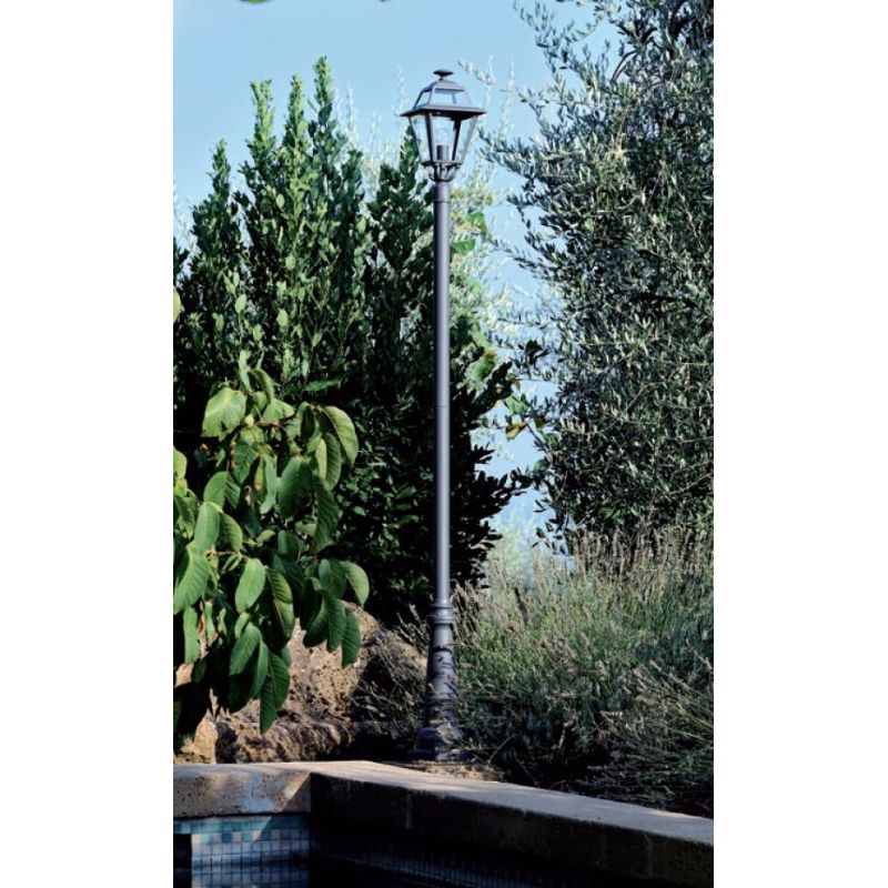 ELEGANCE LAMPIONE PER ESTERNO H241 IN ALLUMINIO ANTRACITE E DIFFUSORI IN VETRO Sovil - Cristalensi Shop Online