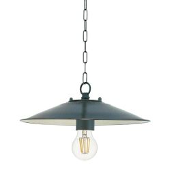 ANTIQUE SOSPENSIONE IN ALLUMINIO DIAMETRO 35 CM COLORE ANTRACITE INTERNO BIANCO Sovil - Cristalensi Shop Online