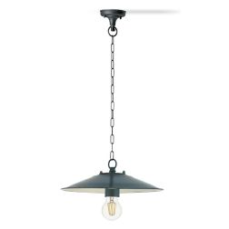 ANTIQUE SOSPENSIONE IN ALLUMINIO DIAMETRO 35 CM COLORE ANTRACITE INTERNO BIANCO Sovil - Cristalensi Shop Online 2