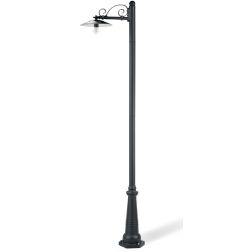 ANTIQUE LAMPIONE PER ESTERNO ALTO 234 CM IN ALLUMINIO VERNICIATO ANTRACITE Sovil - Cristalensi Shop Online 2