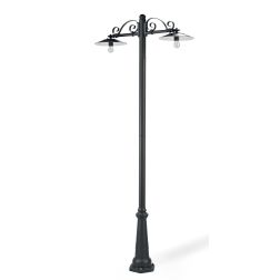 ANTIQUE LAMPIONE PER ESTERNO 2 LUCI IN ALLUMINIO VERNICIATO DI GRIGIO ANTRACITE Sovil - Cristalensi Shop Online 2