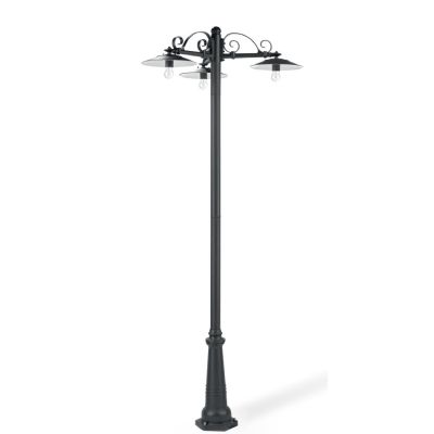 ANTIQUE PALO PER ESTERNO 3 LUCI IN ALLUMINIO VERNICIATO DI GRIGIO ANTRACITE Sovil - Cristalensi Shop Online