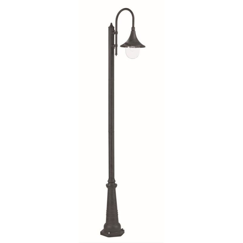 LAMPARA PALO PER ESTERNO ALTO 230 CM IN ALLUMINIO COLORE RUGGINE O NERO DI SOVIL Sovil - Cristalensi Shop Online