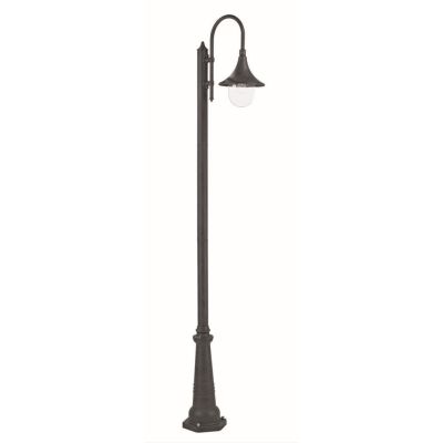LAMPARA PALO PER ESTERNO ALTO 230 CM IN ALLUMINIO COLORE RUGGINE O NERO DI SOVIL Sovil - Cristalensi Shop Online