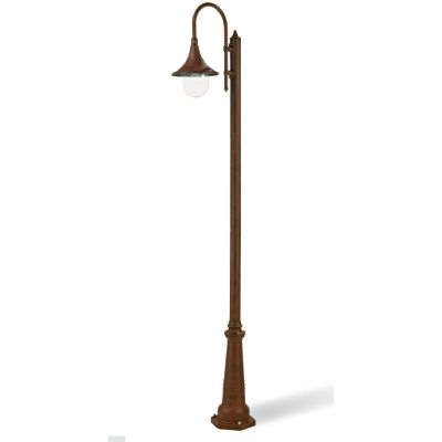 LAMPARA PALO PER ESTERNO ALTO 230 CM IN ALLUMINIO COLORE RUGGINE O NERO DI SOVIL Sovil - Cristalensi Shop Online