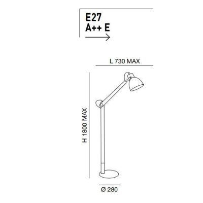 3644-11 SVEVA PIANTANA ORIENTABILE IN LEGNO E METALLO NERO O BIANCO DI FABAS LUCE Fabas Luce - Cristalensi Shop Online