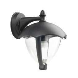 SOFY APPLIQUE DA ESTERNO IN ALLUMINIO NERO E DIFFUSORE TRASPARENTE Sovil - Cristalensi Shop Online 2