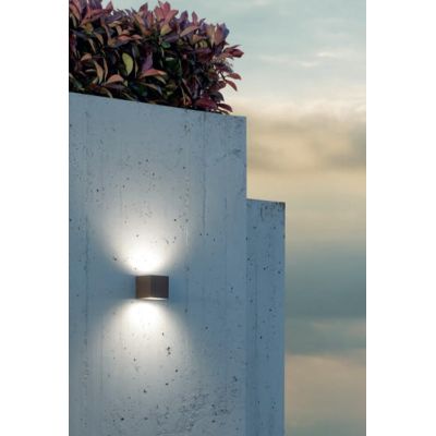 BOX PICCOLA APPLIQUE DA ESTERNO IP65 BIANCA MARRONE O ANTRACITE LED 11W LUCE 3000K O 4000K Sovil - Cristalensi Shop Online