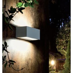 BOX APPLIQUE DA ESTERNO MODERNA IP65 BIANCA MARRONE O ANTRACITE LED 12W LUCE 3000K O 4000K Sovil - Cristalensi Shop Online