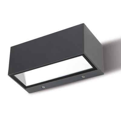 BOX APPLIQUE DA ESTERNO MODERNA IP65 BIANCA MARRONE O ANTRACITE LED 12W LUCE 3000K O 4000K Sovil - Cristalensi Shop Online
