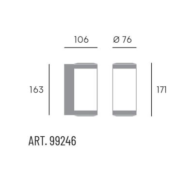 ROLLO APPLIQUE DA ESTERNO IP65 LED 6W LUCE 4000K BIANCA O NERA MODERNA DI SOVIL Sovil - Cristalensi Shop Online