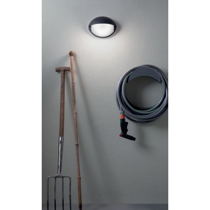 COCONUT APPLIQUE DA ESTERNO CON PALPEBRA LED 7W LUCE 3000K-4000K IP65 BIANCA O ANTRACITE MODERNA DI SOVIL Sovil - Cristalensi Sh