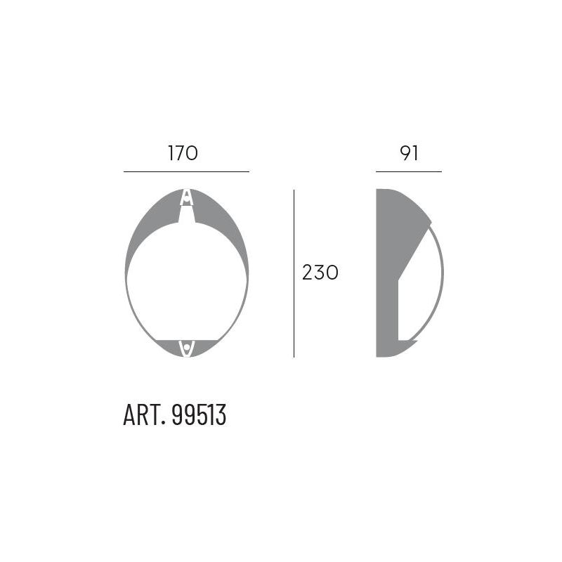 COCOUP APPLIQUE DA ESTERNO CON LED 7W LUCE 3000K-4000K IP65 BIANCA O CORTEN MODERNA DI SOVIL Sovil - Cristalensi Shop Online