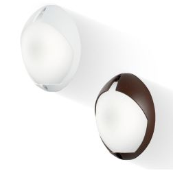 COCOUP APPLIQUE DA ESTERNO CON LED 7W LUCE 3000K-4000K IP65 BIANCA O CORTEN MODERNA DI SOVIL Sovil - Cristalensi Shop Online