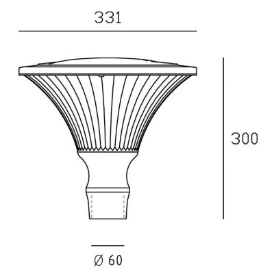 SORIANO PALO DA ESTERNO H180 CM IN ALLUMINIO 6 COLORI IP65 MODERNO LAMPADINA ATTACCO E27 Sovil - Cristalensi Shop Online