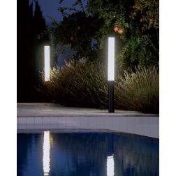 TWIGA PALO DA ESTERNO MODERNO 2 MISURE IN ALLUMINIO ANTRACITE LED 31W LUCE 3000K-4000K Sovil - Cristalensi Shop Online