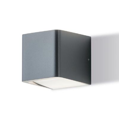 RIVER APPLIQUE DA ESTERNO IP65 IN ALLUMINIO ANTRACITE LED 13W LUCE 3000K-4000K MODERNA Sovil - Cristalensi Shop Online