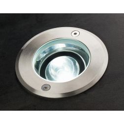 BASCU SEGNAPASSO ROTONDO CON LUCE ORIENTABILE IN ACCIAIO INOX IP67 LED 6W LUCE 3000K-4000K MODERNO Sovil - Cristalensi Shop Onli