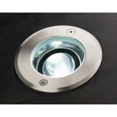 BASCU SEGNAPASSO ROTONDO CON LUCE ORIENTABILE IN ACCIAIO INOX IP67 LED 6W LUCE 3000K-4000K MODERNO Sovil - Cristalensi Shop Onli