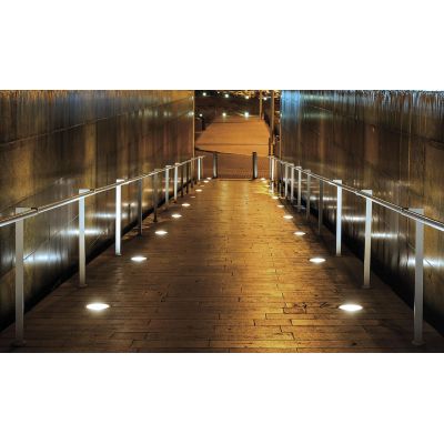 BASCU SEGNAPASSO ROTONDO CON LUCE ORIENTABILE IN ACCIAIO INOX IP67 LED 6W LUCE 3000K-4000K MODERNO Sovil - Cristalensi Shop Onli