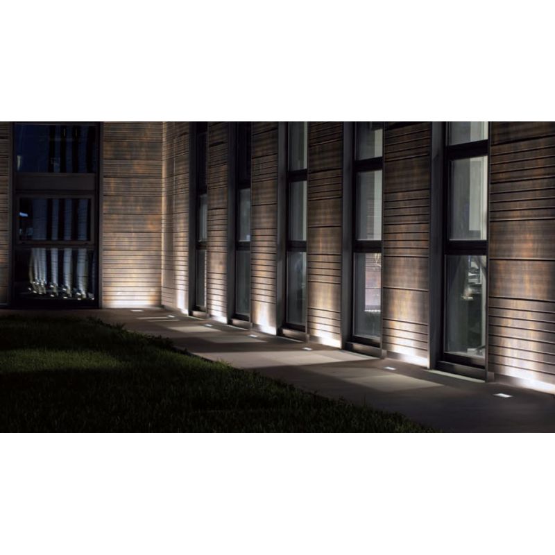 BASCU SEGNAPASSO RETTANGOLARE CON LUCE ORIENTABILE IN ACCIAIO INOX IP67 LED 7W LUCE 3000K-4000K MODERNO Sovil - Cristalensi Shop