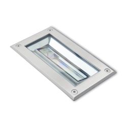 BASCU SEGNAPASSO RETTANGOLARE CON LUCE ORIENTABILE IN ACCIAIO INOX IP67 LED 7W LUCE 3000K-4000K MODERNO Sovil - Cristalensi Shop