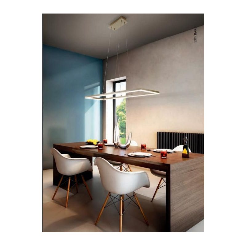 3394-43 BARD SOSPENSIONE MODERNA DI FORMA RETTANGOLARE LED 52W LUCE 4000K BIANCA DELLA FABAS LUCE Fabas Luce - Cristalensi Shop