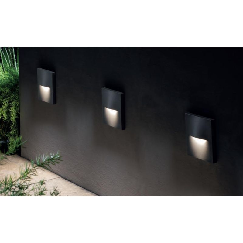 OPEN SEGNAPASSO QUADRATO SENZA SCASSO LED 3W LUCE 3000K-4000K IP65 IN 2 COLORI DI SOVIL Sovil - Cristalensi Shop Online
