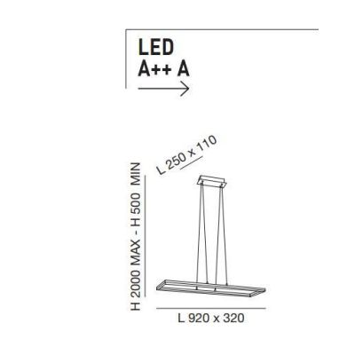 3394-45 BARD SOSPENSIONE MODERNA DI FORMA RETTANGOLARE LED 52W IN 5 COLORI DELLA FABAS LUCE Fabas Luce - Cristalensi Shop Online