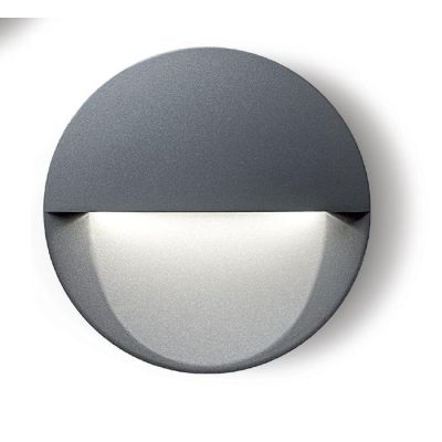 RAMBLA SEGNAPASSO ROTONDO IP65 LED 8W LUCE 3000k-4000K IN ALLUMINIO ANTRACITE O BIANCO Sovil - Cristalensi Shop Online