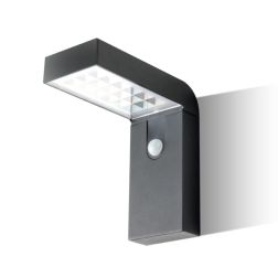 URBAN APPLIQUE LED A BATTERIA IP44 CON PANNELLO SOLARE E SENSORE DI MOVIMENTO COLORE NERO Sovil - Cristalensi Shop Online 2