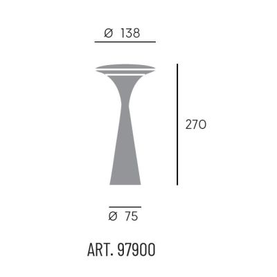 SYRIA LAMPADA DA TAVOLO 6 COLORI CON BATTERIA RICARICABILE IP54 LED 2,8W LUCE DIMMERABILE Sovil - Cristalensi Shop Online