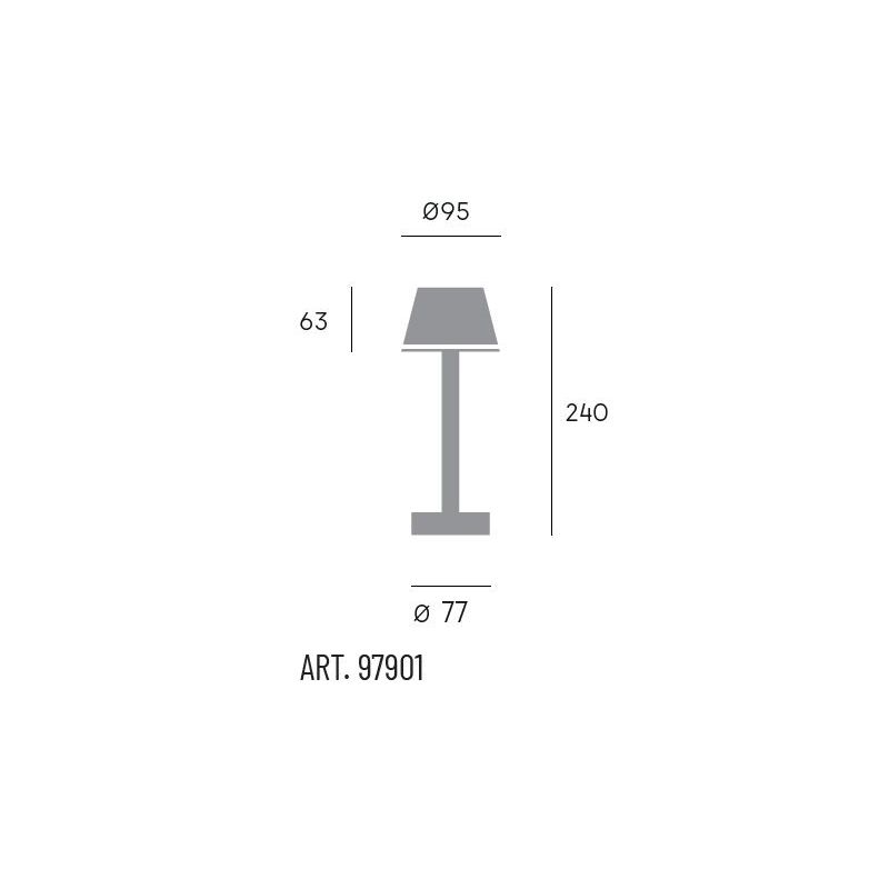 GRILLO LAMPADA DA TAVOLO 6 COLORI CON BATTERIA RICARICABILE IP44 LED 3W LUCE 3000K+ RGB Sovil - Cristalensi Shop Online