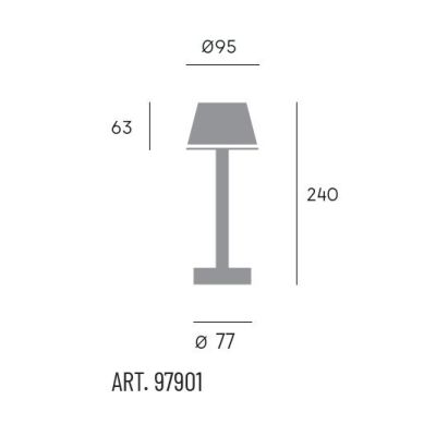 GRILLO LAMPADA DA TAVOLO 6 COLORI CON BATTERIA RICARICABILE IP44 LED 3W LUCE 3000K+ RGB Sovil - Cristalensi Shop Online