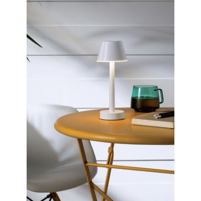 GRILLO LAMPADA DA TAVOLO 6 COLORI CON BATTERIA RICARICABILE IP44 LED 3W LUCE 3000K+ RGB Sovil - Cristalensi Shop Online