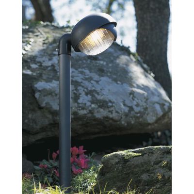 RESIDENCE TONDA TESTA PALO IP44 COLORE NERO CON LAMPADINA ATTACCO E27 DI SOVIL Sovil - Cristalensi Shop Online