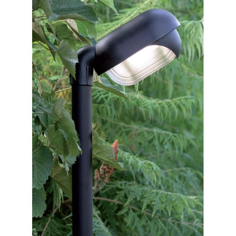 RESIDENCE OVALE TESTA PALO IP44 COLORE NERO CON LAMPADINA ATTACCO E27 DI SOVIL Sovil - Cristalensi Shop Online