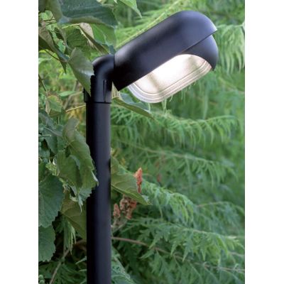 RESIDENCE OVALE TESTA PALO IP44 COLORE NERO CON LAMPADINA ATTACCO E27 DI SOVIL Sovil - Cristalensi Shop Online