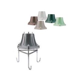 BASE CON TRIANGOLO CM 24.5X12.5 IN ALLUMINIO DI 6 COLORI PER PALI DA ESTERNO DELLA SOVIL Sovil - Cristalensi Shop Online