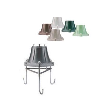 BASE CON TRIANGOLO CM 24.5X12.5 IN ALLUMINIO DI 6 COLORI PER PALI DA ESTERNO DELLA SOVIL Sovil - Cristalensi Shop Online