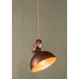 SOSPENSIONE SINGOLA IN OTTONE CON LUCE ORIENTABILE D20 CM STILE RUSTICO MADE IN ITALY DELLA IMAS IMAS - Cristalensi Shop Online