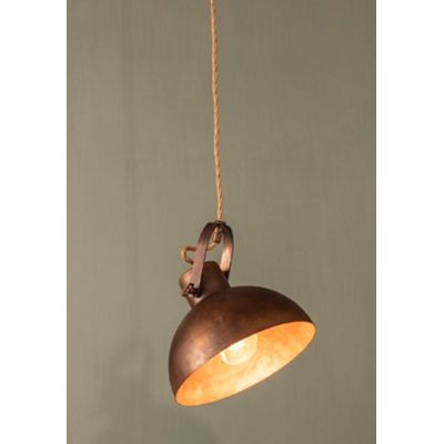 SOSPENSIONE SINGOLA IN OTTONE CON LUCE ORIENTABILE D20 CM STILE RUSTICO MADE IN ITALY DELLA IMAS IMAS - Cristalensi Shop Online