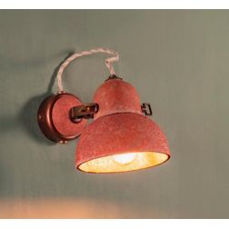 SPOT 1 LUCE IN OTTONE E CERAMICA CON LUCE ORIENTABILE STILE RUSTICO MADE IN ITALY DELLA IMAS IMAS - Cristalensi Shop Online