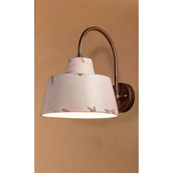 APPLIQUE RUSTICA IN OTTONE E CERAMICA DECORATA A MANO MADE IN ITALY DELLA IMAS IMAS - Cristalensi Shop Online 2