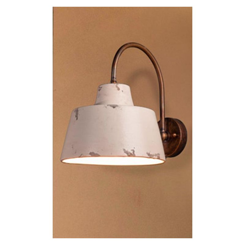 APPLIQUE RUSTICA IN OTTONE E CERAMICA DECORATA A MANO MADE IN ITALY DELLA IMAS IMAS - Cristalensi Shop Online