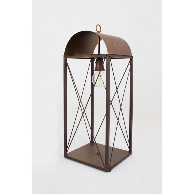 BOBOLI LANTERNA IN OTTONE ALTEZZA CM 80 O CM 58 DA ESTERNO IP44 3 FINITURE COLORE LAMPADINA ATTACCO E27 CRISTALENSI TUSCANY - Cr