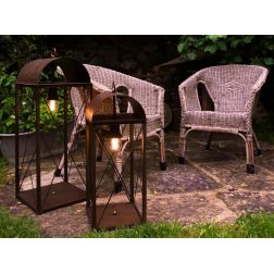 BOBOLI LANTERNA IN OTTONE ALTEZZA CM 80 O CM 58 DA ESTERNO IP44 3 FINITURE COLORE LAMPADINA ATTACCO E27 CRISTALENSI TUSCANY - Cr