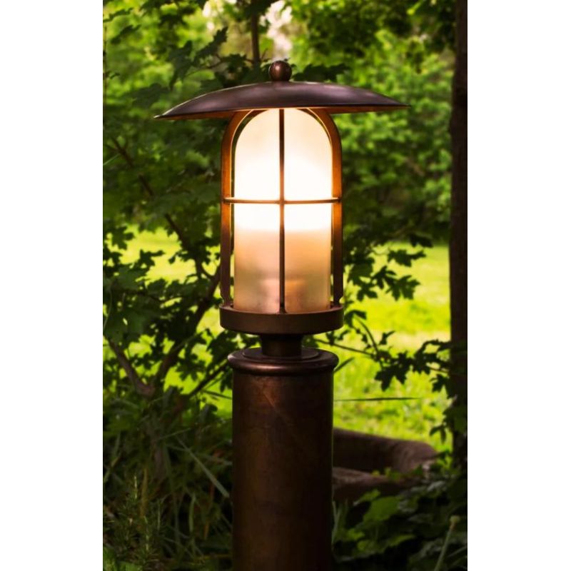 GRECALE LAMPIONE DA GIARDINO 3 MISURE IN OTTONE 3 FINITURE COLORE MADE IN ITALY LAMPADINA E27 CRISTALENSI TUSCANY - Cristalensi