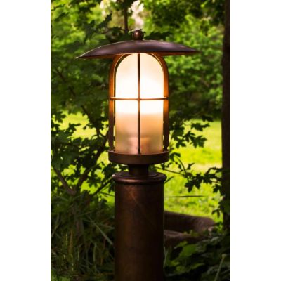 GRECALE LAMPIONE DA GIARDINO 3 MISURE IN OTTONE 3 FINITURE COLORE MADE IN ITALY LAMPADINA E27 CRISTALENSI TUSCANY - Cristalensi