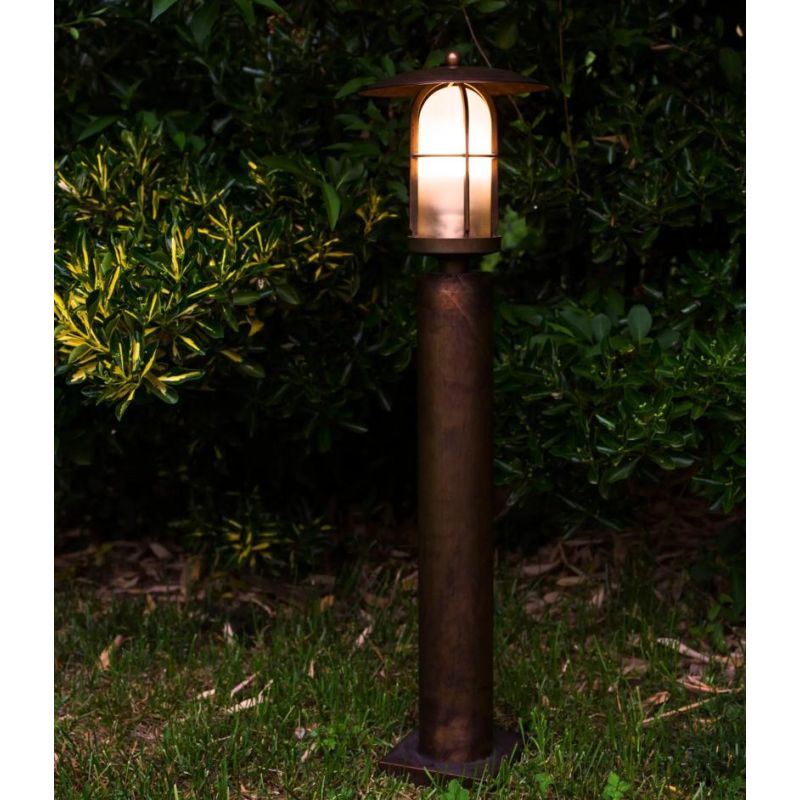 GRECALE LAMPIONE DA GIARDINO 3 MISURE IN OTTONE 3 FINITURE COLORE MADE IN ITALY LAMPADINA E27 CRISTALENSI TUSCANY - Cristalensi